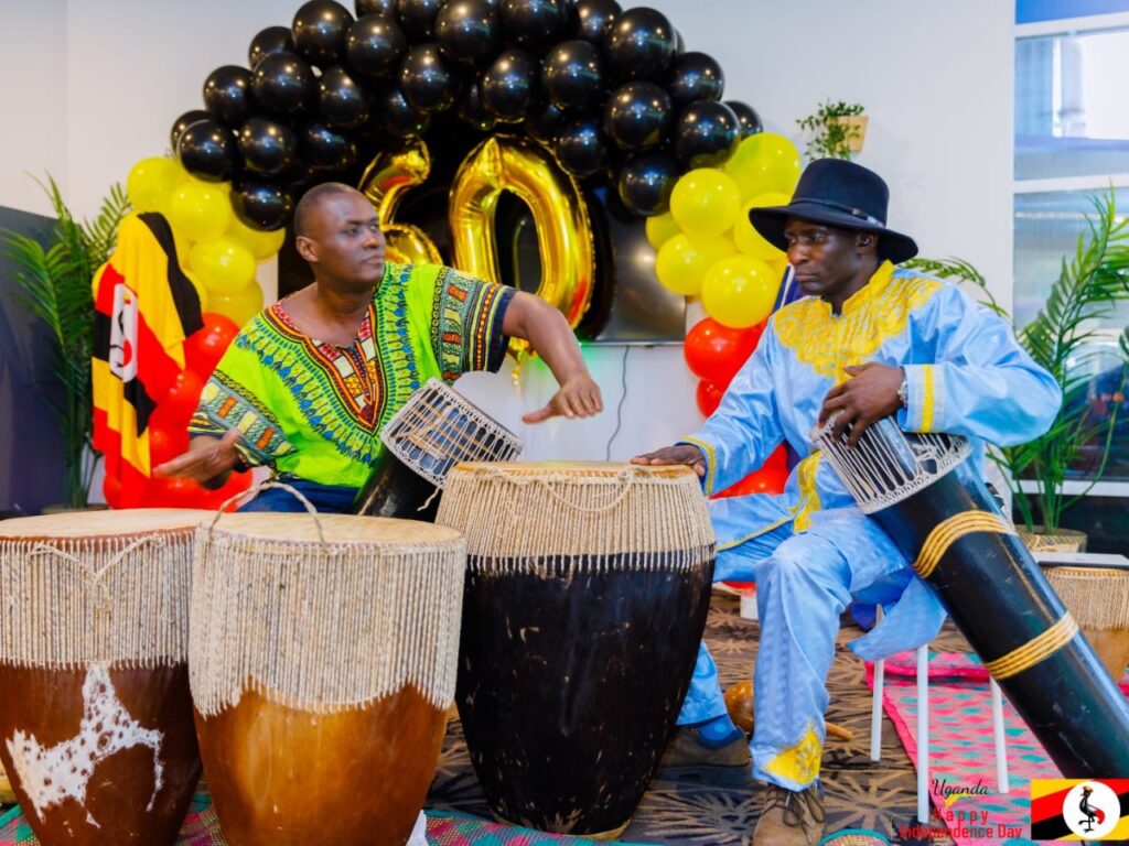 Kwetu in action with the power of Drumming when transferring communities