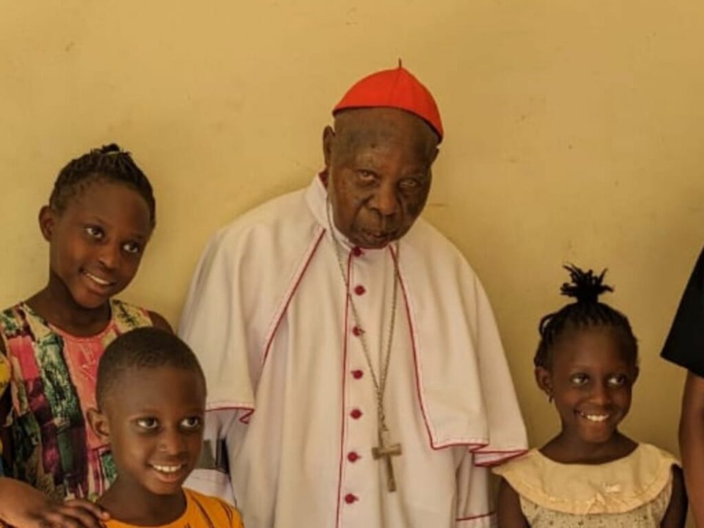 H E. +Emmanuel  Cardinal Wamala handing over the 5 Kwetu children / Volunteers to Australia Communities in October 2023.